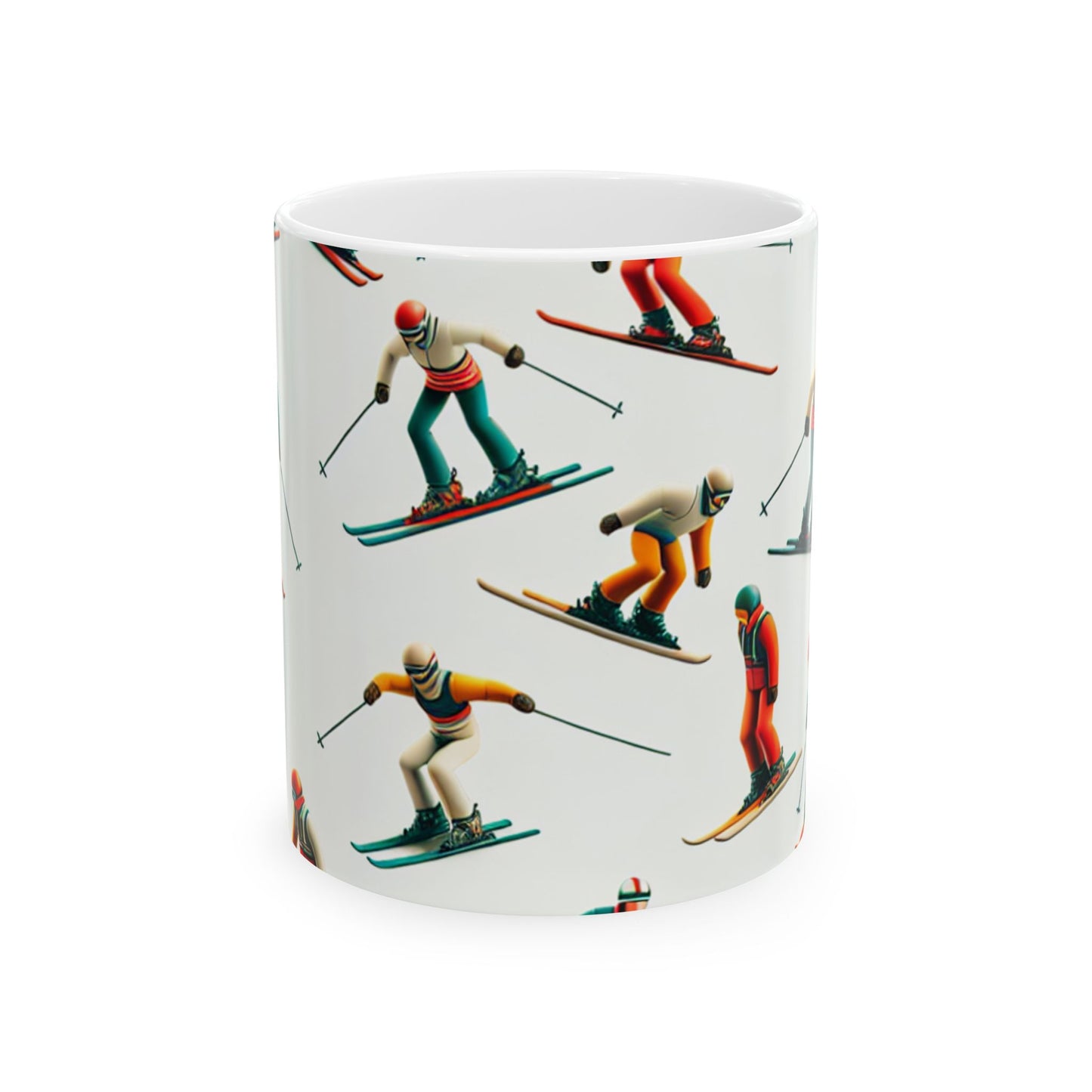 Vintage Skiing Ceramic Mug