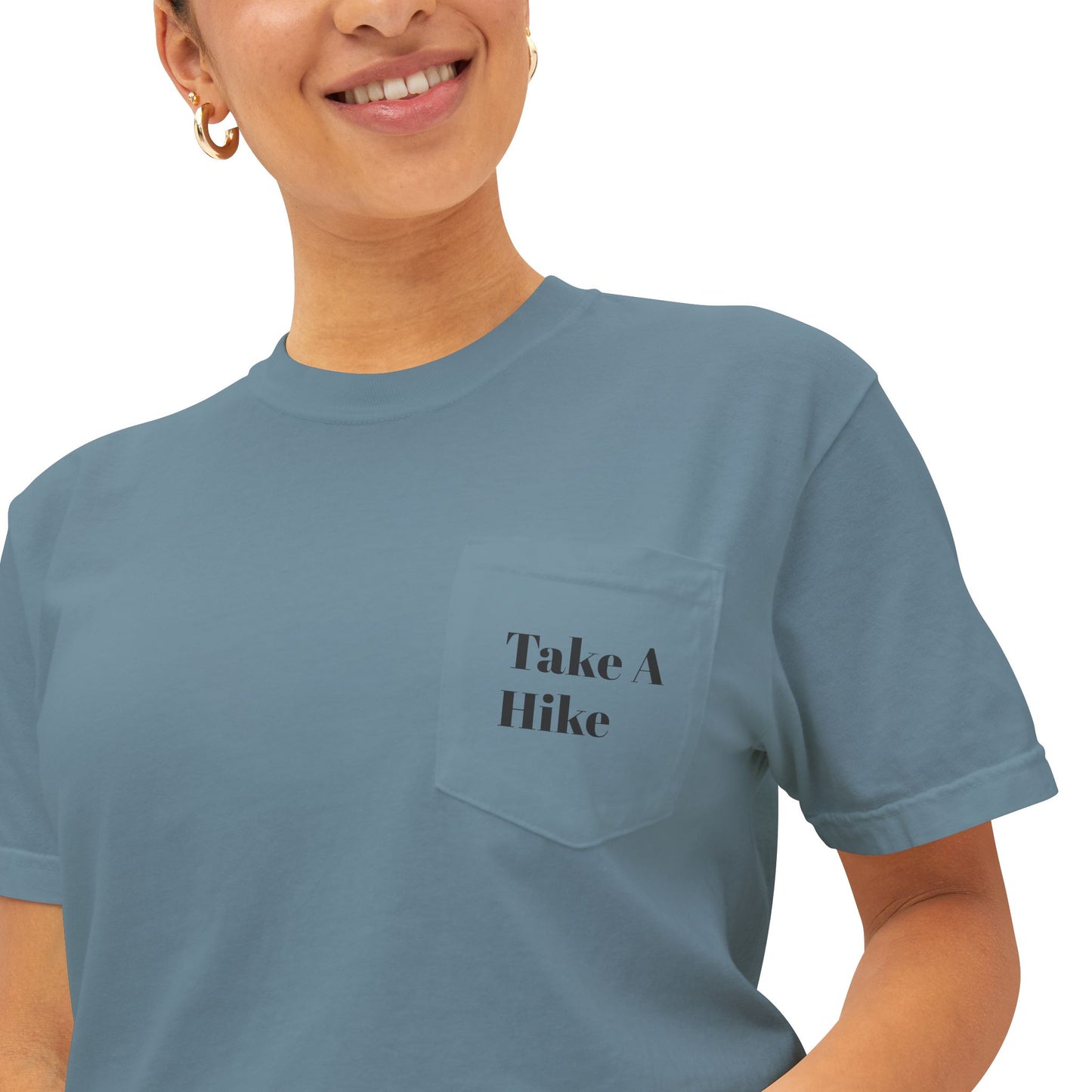 Adventure Ready Unisex Pocket T-Shirt - Take A Hike Design