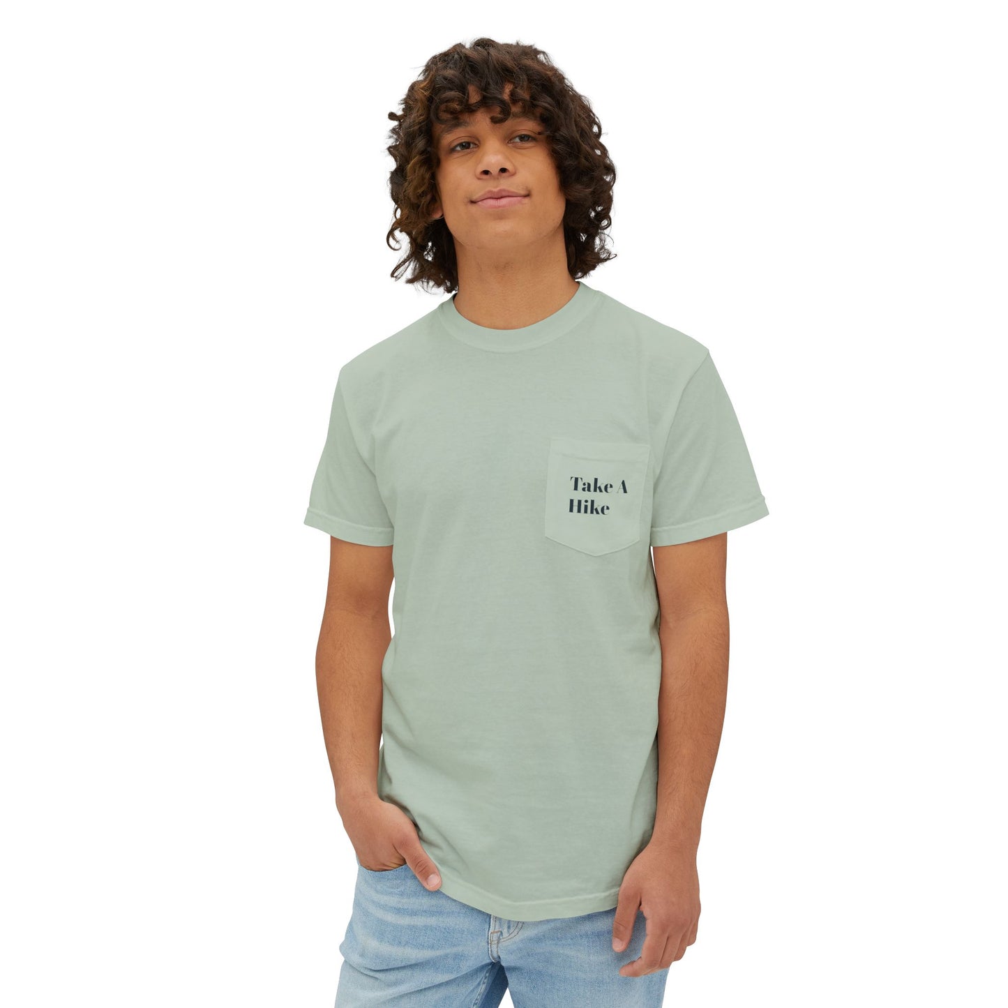 Adventure Ready Unisex Pocket T-Shirt - Take A Hike Design