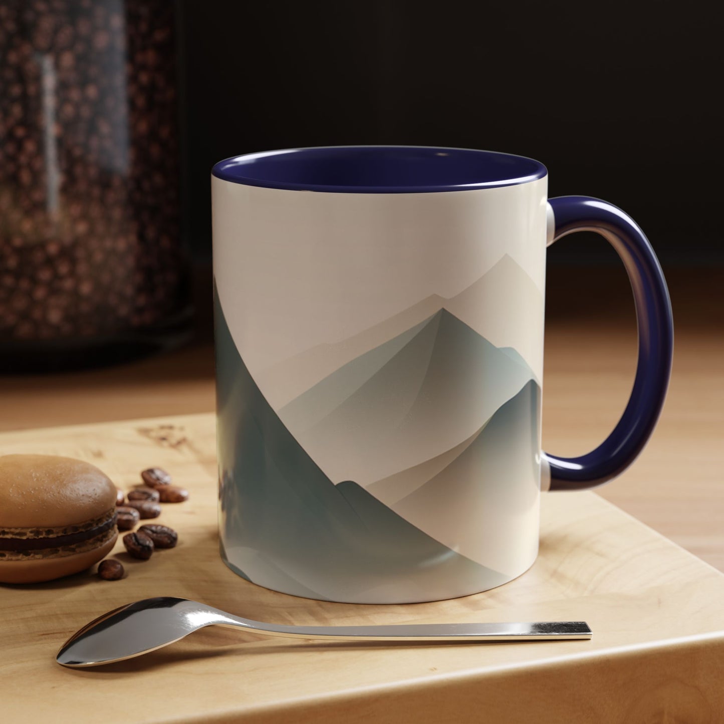 Serene Mountain Accent Coffee Mug - 11 Oz