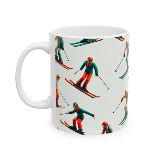 Vintage Skiing Ceramic Mug